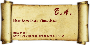 Benkovics Amadea névjegykártya